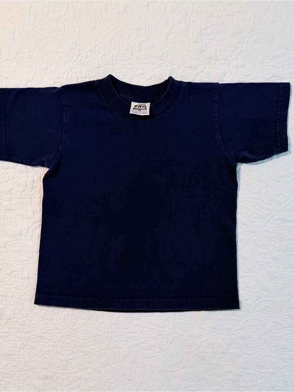 Pro 5 | Kids XS | Navy Blue | Heavyweight Short Sleeve Crew Neck T Shirt